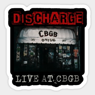 discharge live at cbgb Sticker